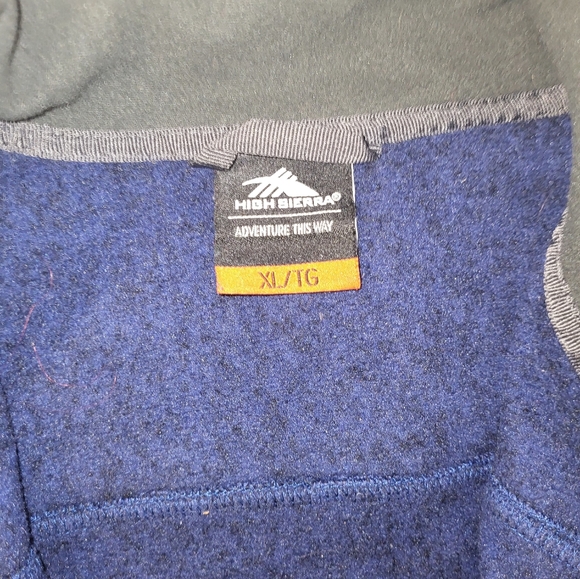 High Siera Mens Blue Zip-Up Sweater - Picture 5 of 16